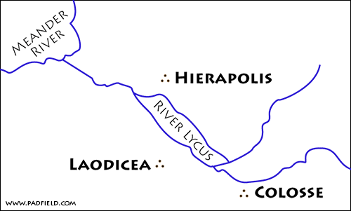 map of laodicea, turkey